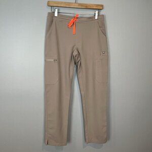 Figs Women's Straight Leg Pants - Brown with Orange Drawstring